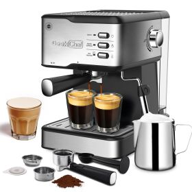 Geek Chef Espresso Machine, Espresso&Cappuccino Latte Maker 20 Bar Coffee Machine Compatible With ESE POD Capsules Filter&Milk Frother Steam Wand, 950