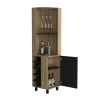 Corner Bar Cabinet Cleveland, Living Room, Natural Oak / Black