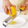 1pc, Lemon Zester, Cheese Grater, Multifunctional Stainless Steel Garlic Grater, Manual Ginger Shredded, Household Creative Cheese Grater