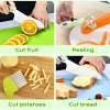 Jetcloudlive 7Pcs Wooden Kids Kitchen Knife, Plastic Safe Knife Set Include Wood Kids Safe Knife, Serrated Edges Plastic Toddler Knife