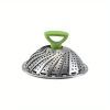 1pc; Foldable Steamer Rack; Stainless Steel Steamer Basket; Folding Steamer Insert For Veggie; Fish; Seafood; Bun; And More; Kitchen Gadgets; Kitchen