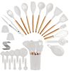 35Pcs Kitchen Cooking Utensils Set Spatula Set Baking Utensil Set Kitchen Accessories Necessities with Holder Egg Whisk Separator Tong Turner Spoons C