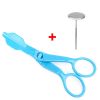 2pcs Piping Flower Scissors/Nail Kitchen Baking Pastry Tool Rose Decor Lifter Fondant Cake Decorating Tray Cream Transfer Set