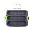 1pc; Silicone Baguette Pan; French Bread Baking Pan; Perforated 3 Loaves Baguettes Bakery Tray; Baking Tools; Kitchen Gadgets; Home Kitchen Items