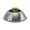 1pc; Foldable Steamer Rack; Stainless Steel Steamer Basket; Folding Steamer Insert For Veggie; Fish; Seafood; Bun; And More; Kitchen Gadgets; Kitchen